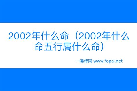 2002年五行属什么|2002年五行属什么？